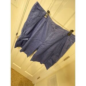 Cubavera men’s blue linen blend shorts size 42